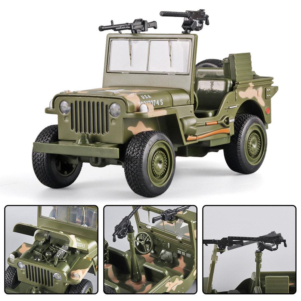 1:32 Willys GP Военный Внедорожник Сплав Металл Литье под Давлением Модель Автомобиля Высокая Симуляция Домашние Модные Украшения Коллекция Хобби