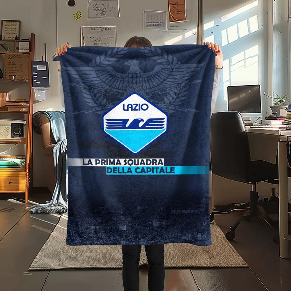 1PC Lazio Print Flannel Blanket, High quality Comfortable for All Seasons, Home Decor, Warmth and Comfort, Perfect for Christmas Gifts