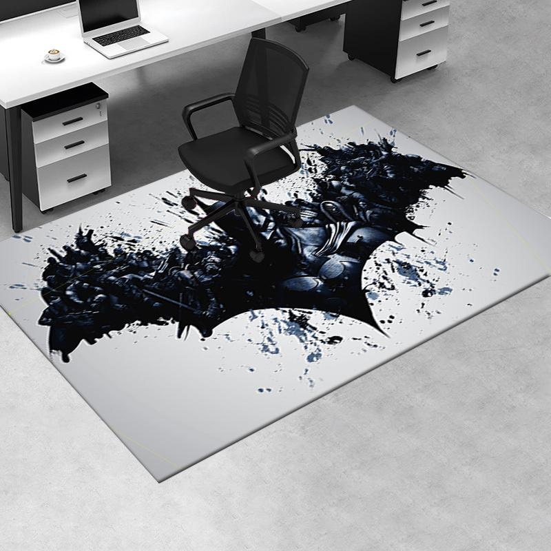 Batman: Dark Knight's Heroic Adventure Poster Print Office Mat Home Decor Office Desk Chair Rugs Chair Carpet for office Chair Mat Gift For