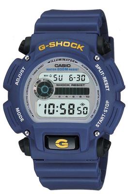 Кварцевые часы с резиновым ремешком G-Shock мужские, синие, 23.75 (Модель DW-9052-2V)