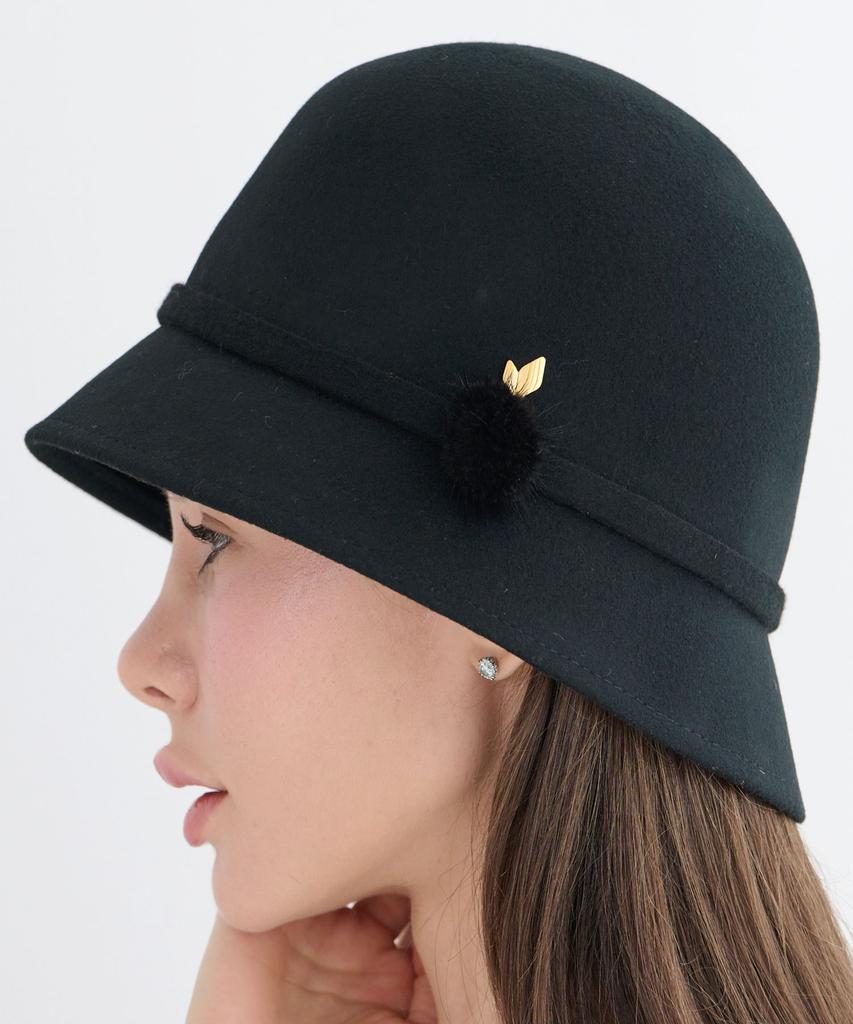Клоше из шерсти и норки Koipeu Classic Cf073Ht037 Чёрный