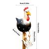 Забавная статуя курицы с большими глазами, скульптуры курицы с длинными ногами, садовые принадлежности для искусства на заборах, деревянный колышек для декора, изделия из смолы