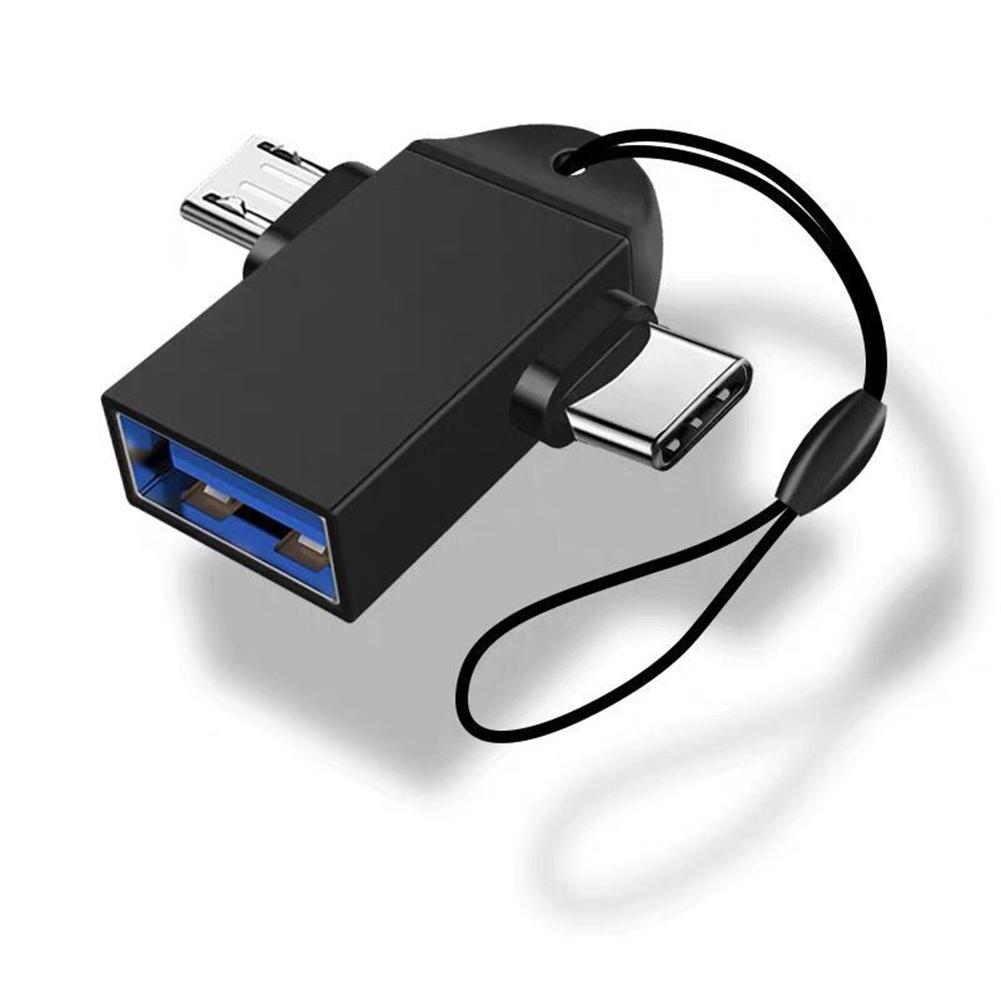 Адаптер OTG 2-в-1 Адаптер Micro USB Type C к USB 3.0 Type-C Преобразователь адаптера USB C OTG