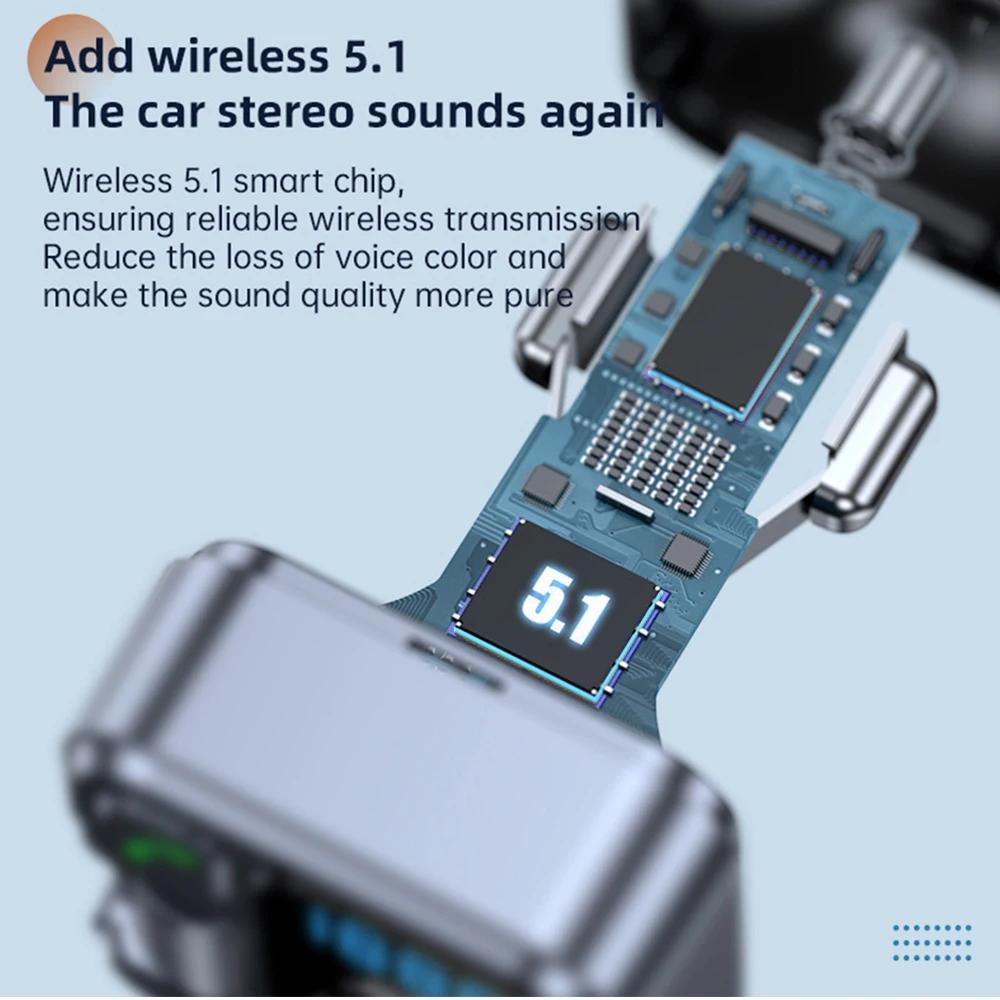 KEBIDUMEI HM101 Автомобильный Bluetooth-приемник FM-передатчик TYPE-C PD20W QC 3.0 Автомобильное зарядное устройство Адаптер с цифровым дисплеем Поддержка AUX-аудио