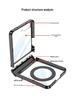 Чехол для Samsung Z Flip7: Вращающаяся на 360° подставка с беспроводной зарядкой, совместимая с Flip6, Прозрачная защитная крышка петли