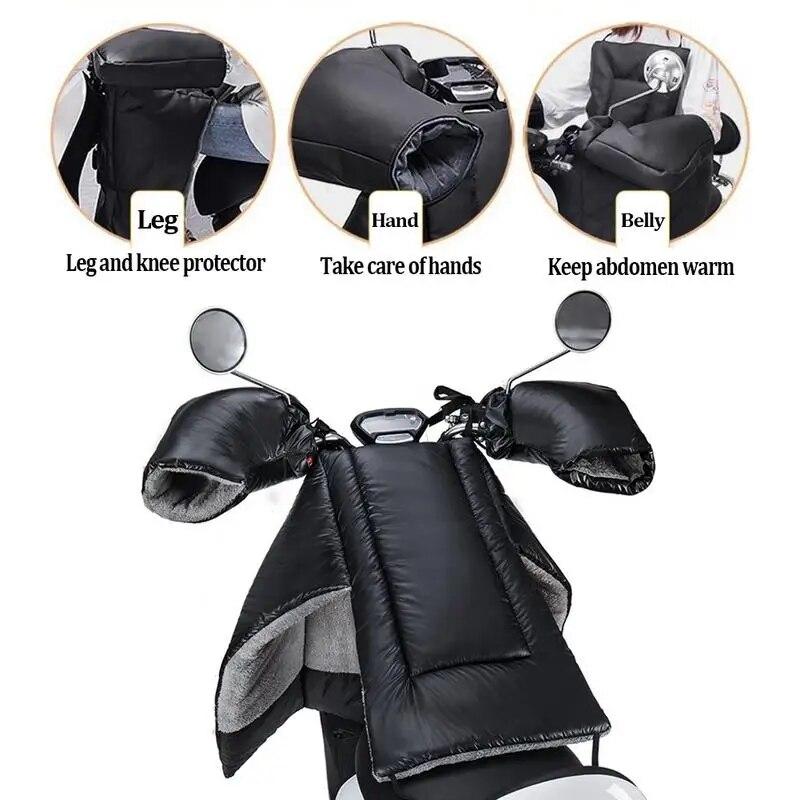 Motorcycle Windshield Universal Scooter Leg Cover Rain Wind Cold Wet Weather Knee Pads Winter Gloves Windproof Cover