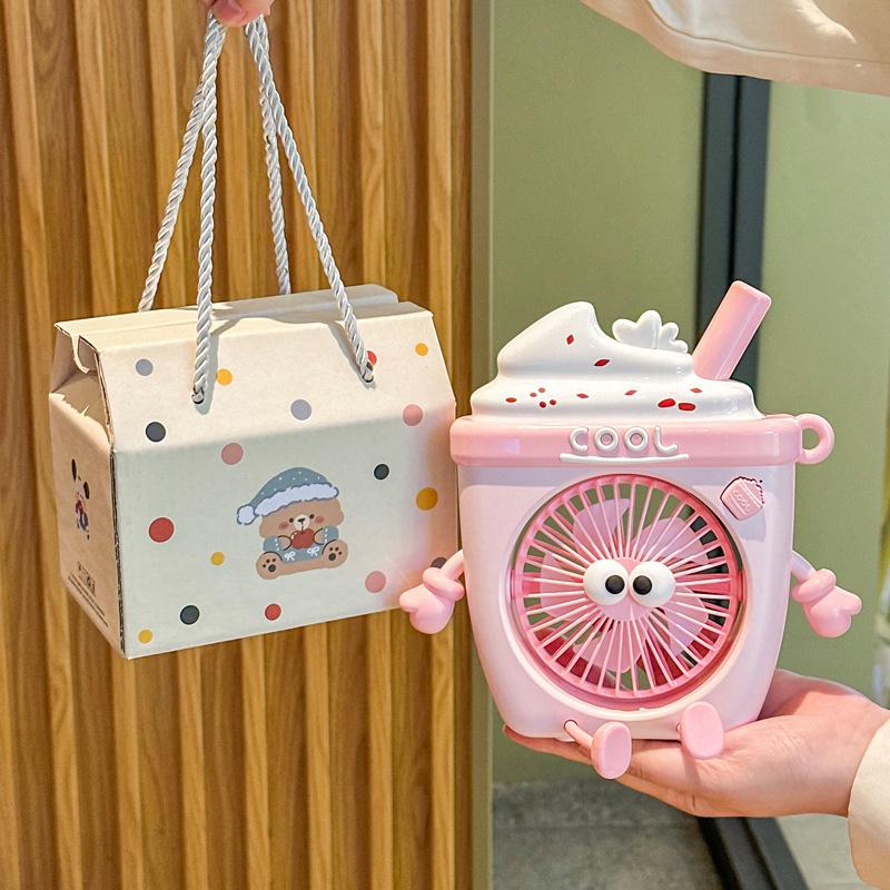 High-Value Cute Ice Cream Style USB Portable Fan – Handheld & Desktop Gift