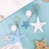 Y2K Starfish Keychain Holiday Ocean Beach Keyring Trendy Bag Pendant Decoration Key Accessories Couple Gifts