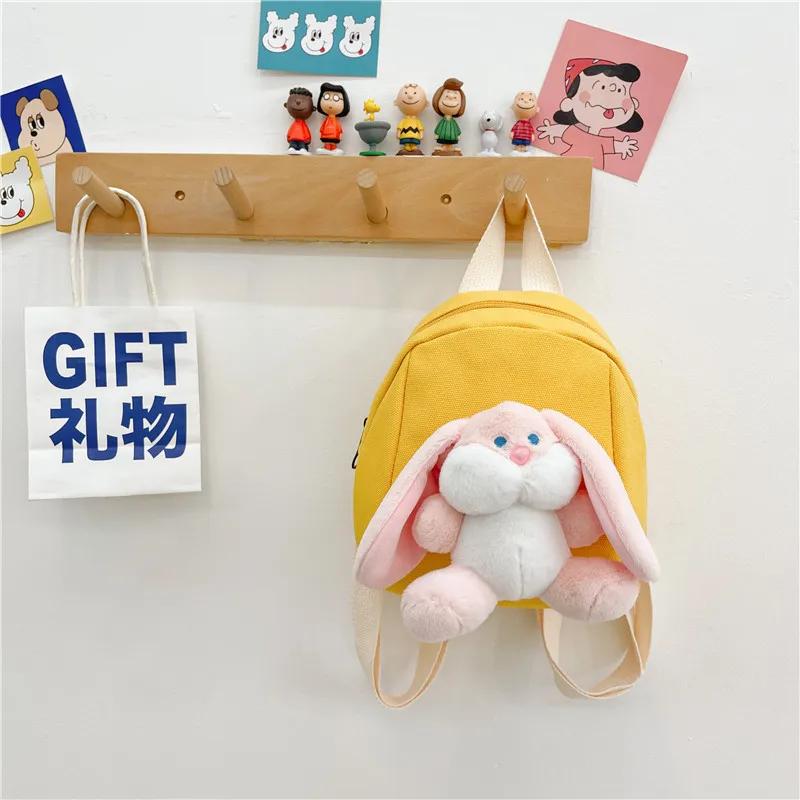 Милый рюкзак с изображением мультяшного кролика, дорожный модный рюкзак большой емкости через плечо, рюкзаки принцесс, универсальные школьные сумки для девочек