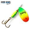 Рыболовная приманка FISH KING Spinner Bait, 1 шт., жесткая приманка для окуня, ложка с тройным крючком, снасти высокого качества