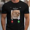 New Summer Men's Fashion T-shirt Personality Cat Calling Printed Men's T-shirt Top