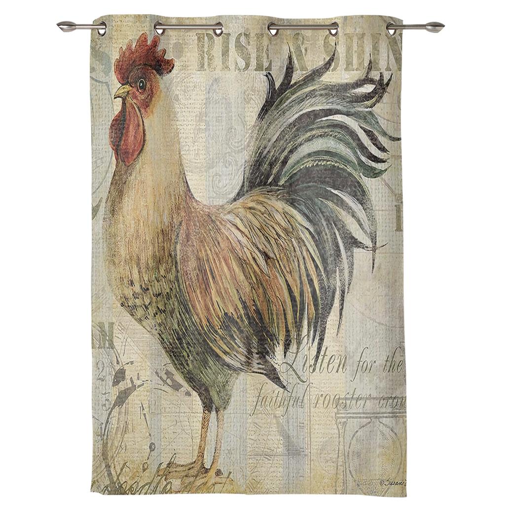 Watercolor Flowers Leaves Vintage Window Curtains for Living Room Luxury Bedroom Curtain Kitchen Blinds Drapes Curtains