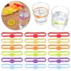 24pcs Mixed Color Wine Cup Marker Silicone Wine Glass Label Drink Bottle Recognizer Pub