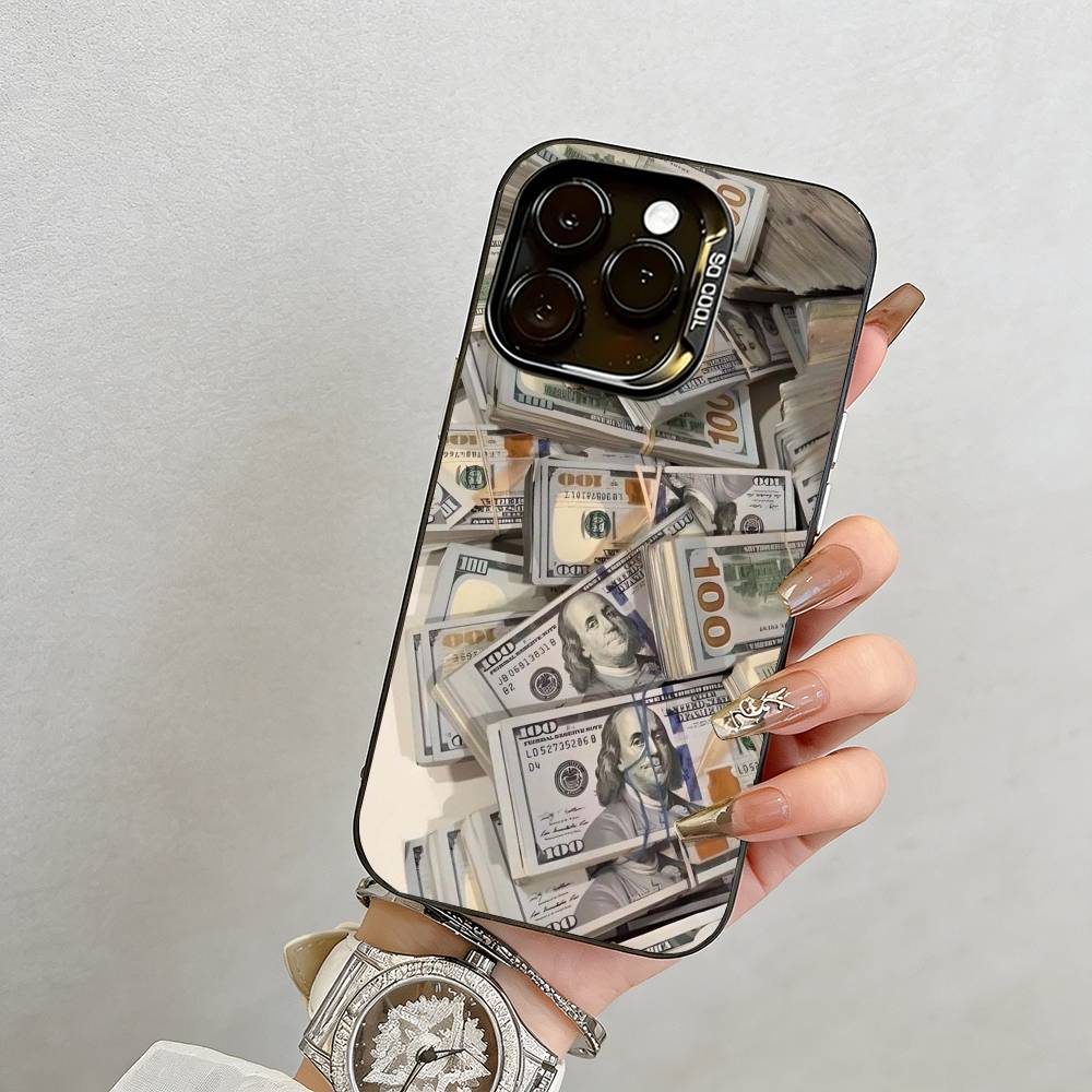 Финансовая свобода Чехол для iPhone 17,16,15,14,13,12,11 Plus,Pro Max,XS,Цветной Посеребренный Внутренний Чехол
