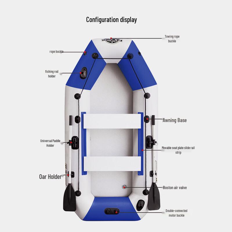 TLXT Inflatable Fishing Boat with Drop-Stitch Hard Floor