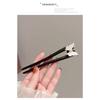 Sandalwood U Shape Hair Stick Retro Chinese Style Butterfly Hairpin Elegant Women Hair Accessories