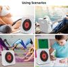 BT5.1 CD Player Portable Music Player FM Radio Desktop CD Runner with Dustproof Cover LED Display 6