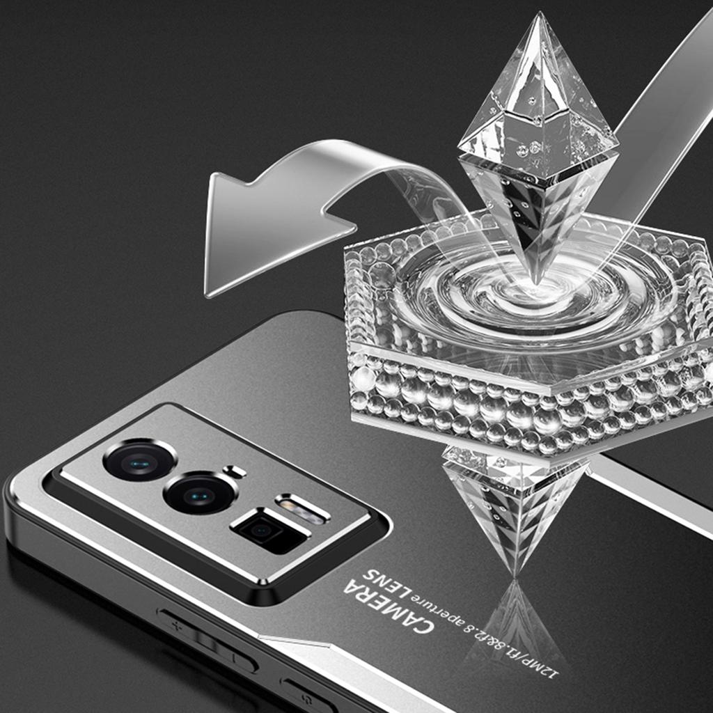 Для Xiaomi Redmi K60 5G Чехол для телефона Металл+ТПУ+ПК Накладка Защита объектива камеры