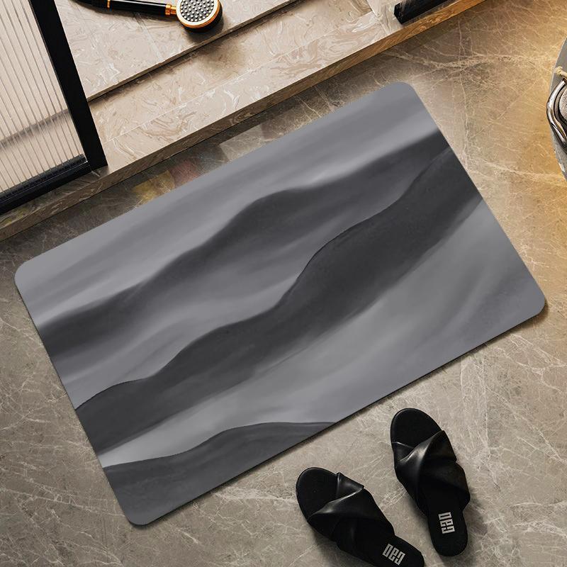 Нескользящий коврик для ванной, суперабсорбирующий коврик для ванной из диатомита, коврик для ванной, коврик для входа в душевую, коврик для ног в туалете, ковер для ванной комнаты