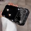 Original Glass Window Case For iPhone 17 16 15 14 13 12 Pro Max Air Shockproof Plating Armor Glossy Lens Protection Cover