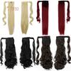 Tenfyer Women's Girl's Long Straight Wavy Ponytail Wigs Clip In Pony Tail Hair Extensions