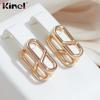 Kinel скрепки висячие серьги для женщин цвета розового золота винтажные украшения