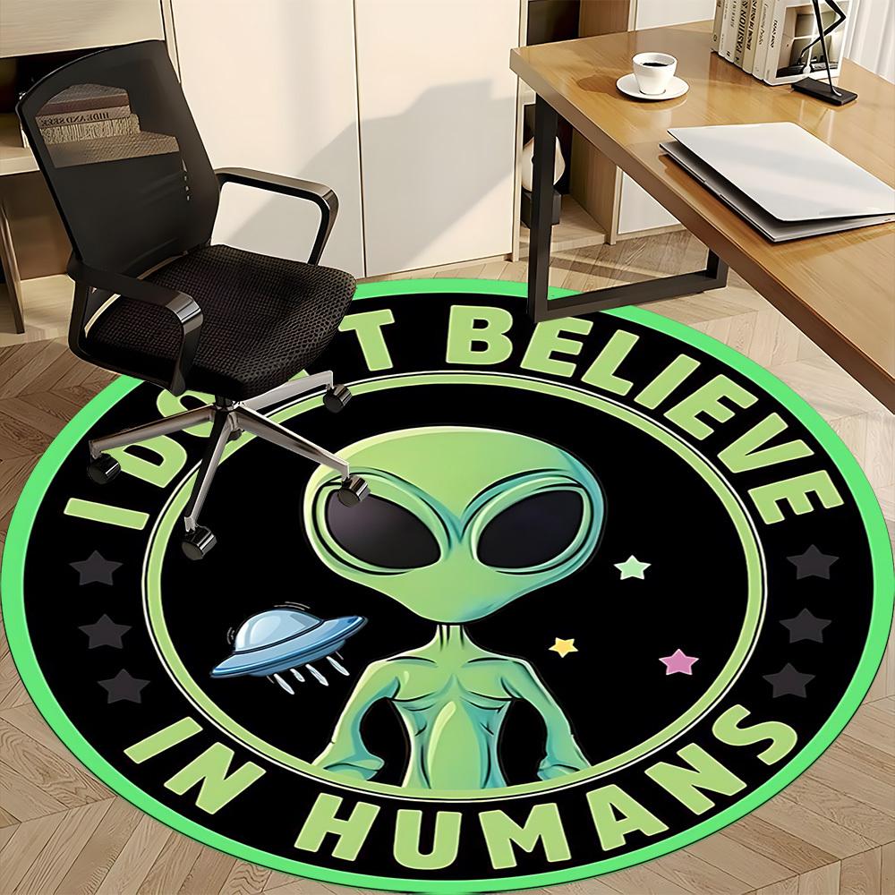 1PC Alien Pattern Chair Carpet for Office, Indoor Non-Slip Washable  Carpet, Soft Comfortable Mat For Office Room yy250930082