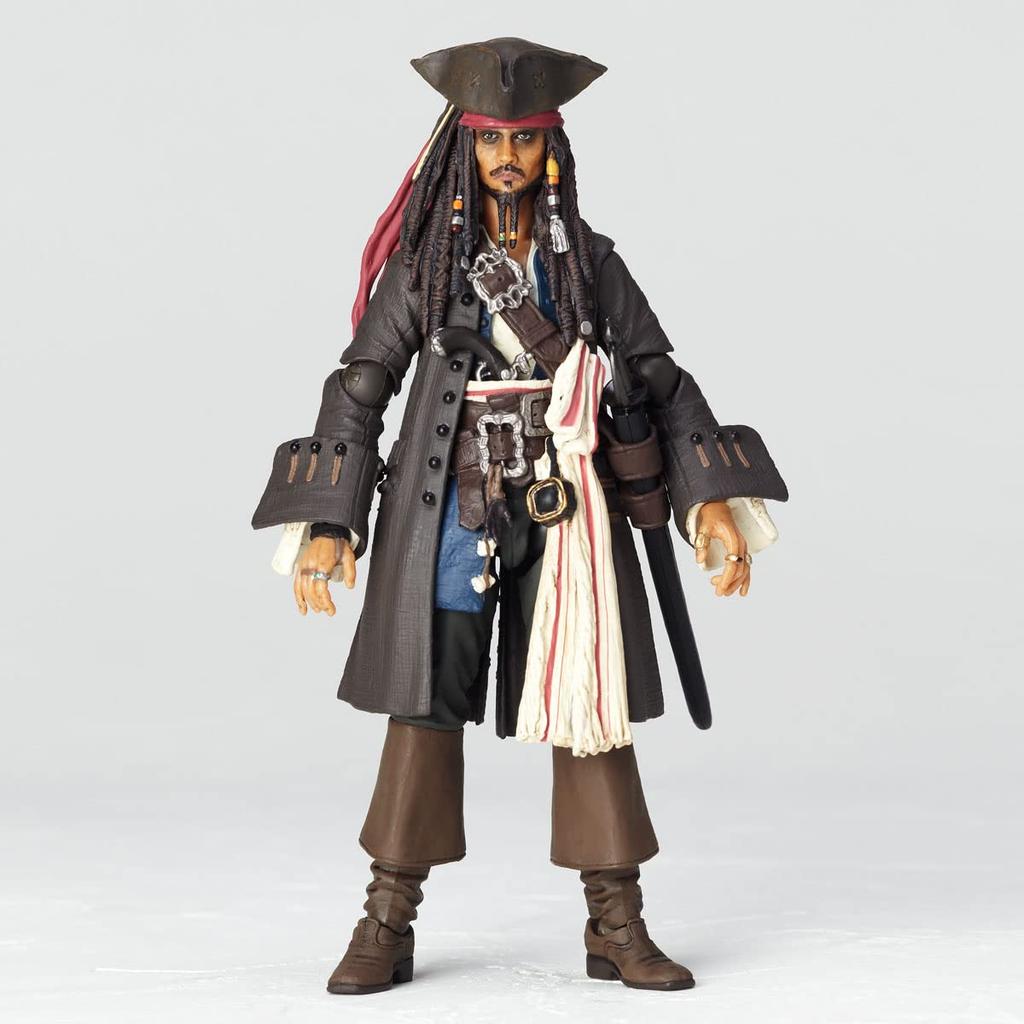 Revoltech Pirates of the Caribbean Jack Sparrow Height 135mm Painted Movable Figure Approx. Non-scale PVC&ABS