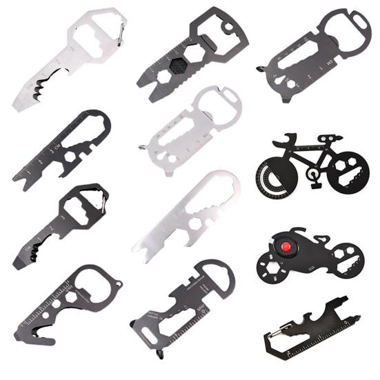 Брелок-открывалка для бутылок, многофункциональный инструмент, компактный дизайн, портативный многоцелевой гаечный ключ, отвертка, удобный для экстренных случаев