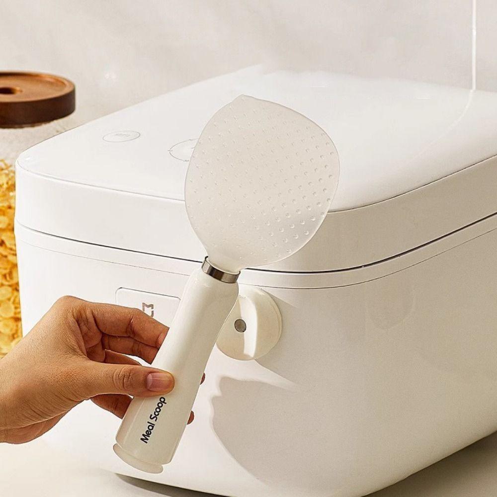 Легко моющаяся ложка для риса с присоской, термостойкая магнитная ложка для риса, бытовая