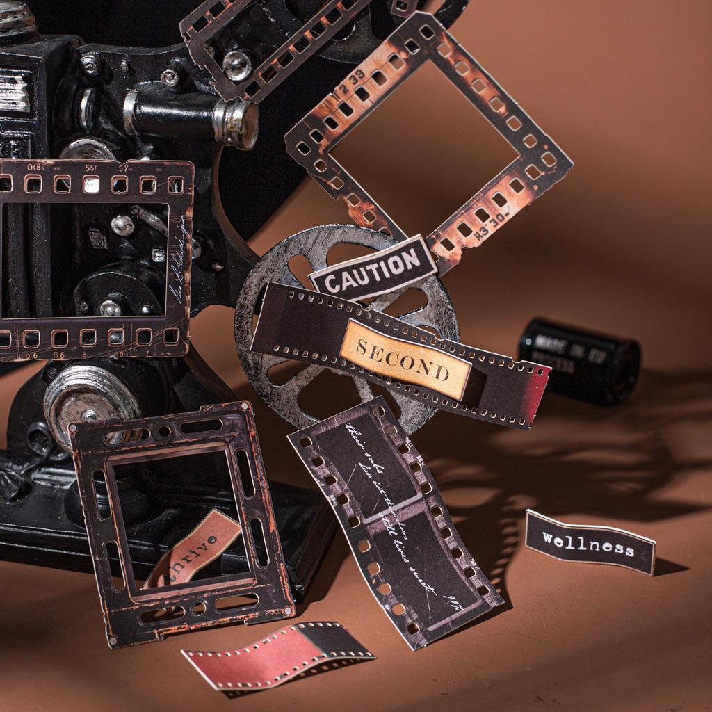 1 шт. материалы для блокнота 25 штук 4 вида серии пленки, стикеры «Прекрасный день», ретро-фильм, твердая карточка, наклейки-материалы для блокнота