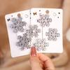 2pcs/set Shinny Snowflake Crystal Hair Clips for Women Girls Sweet Bangs Side Clip Glitter Hairpins Wedding Christmas Headwear