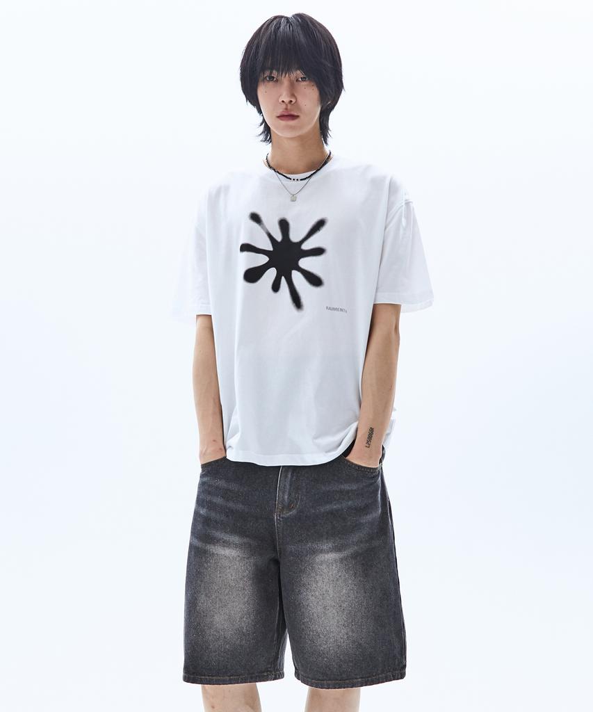 RAIMENT Starfish Spray Short Sleeve T-Shirt_White