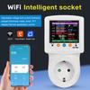 16A Tuya WiFi Измеритель электроэнергии, Измеритель мощности, Умный электрический счетчик энергии, Защита от перенапряжения/перегрузки по току, Розетка ЕС