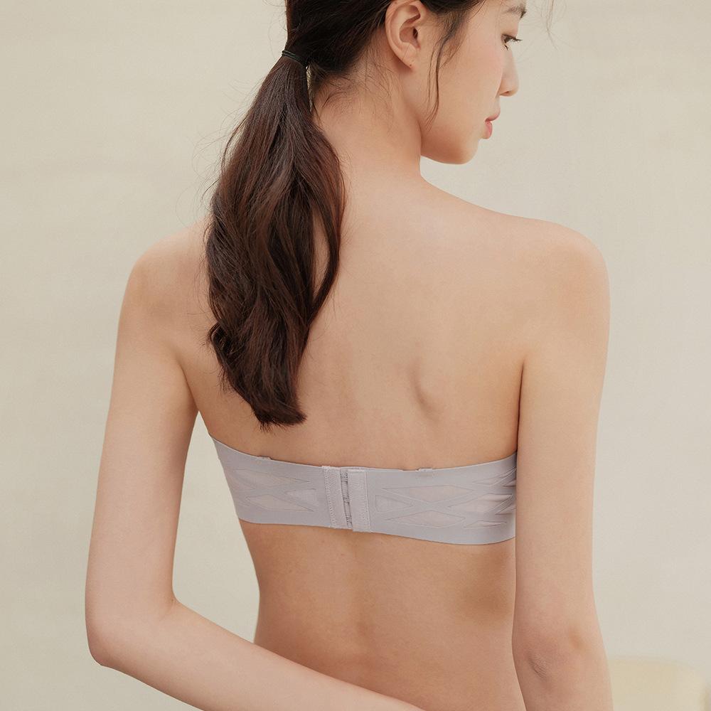 Нескользящее бюстье без бретелек, не оставляющее следов, сто толстых чашек в сборном бюстгальтере