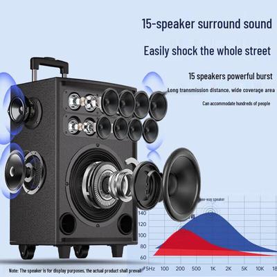 Портативная Bluetooth-караоке-колонка SOAIY SA-X93, 12 дюймов, с двумя микрофонами, штекер CN (адаптер в комплекте)