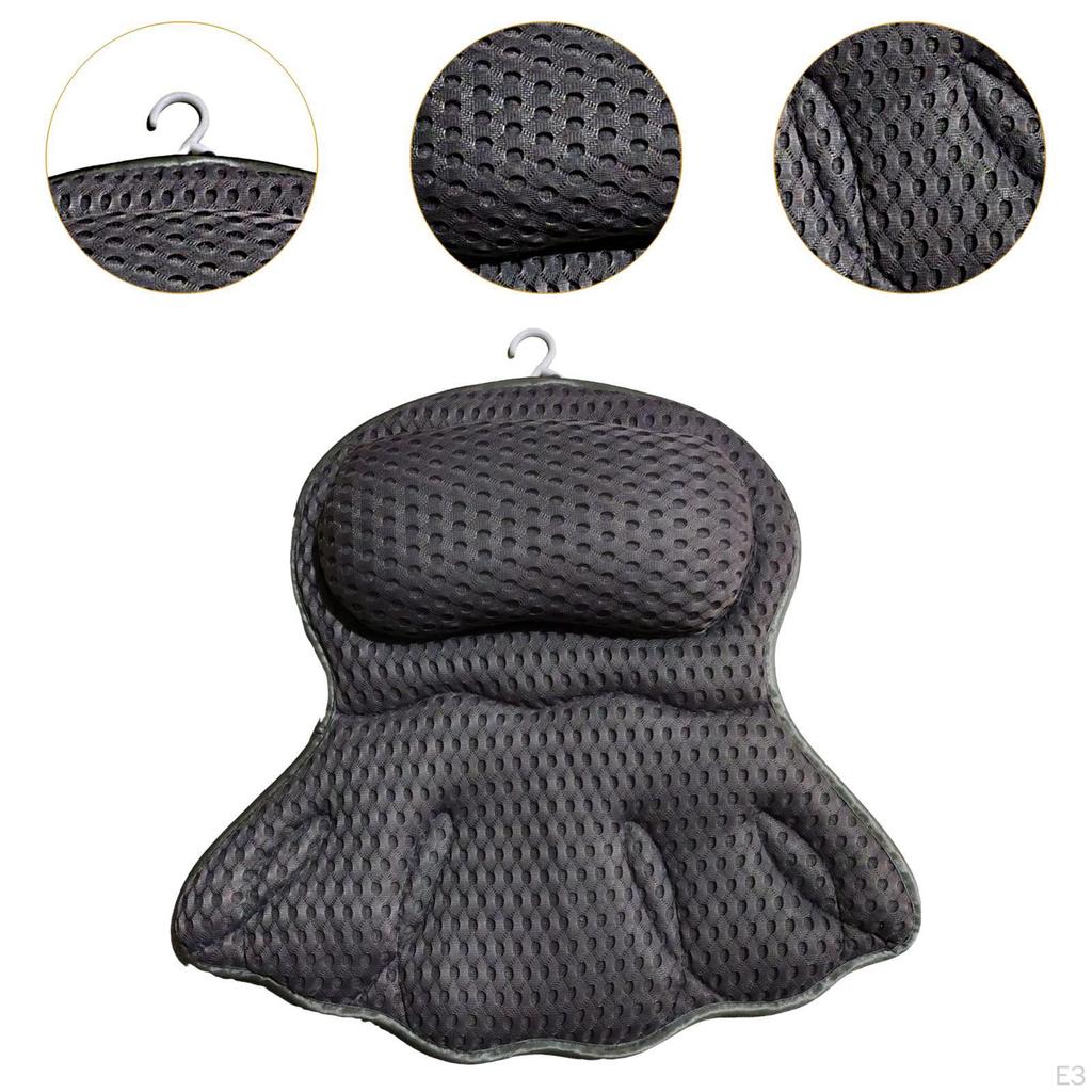 Bath Pillow Tub Air Mesh Relaxing Accessories Bathtub Cushion Headrest for Shoulder