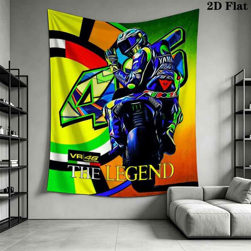 Rossi Code Wall Tapestry Aesthetic Wall Hanging Printed Fabric Blanket Decorative Tapestries for Bedroom Living Room Home Decor
