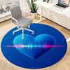 1pc Heartbeat Sound Wave Chair Carpet for Office, Non slip, Soft and Durable Office Rug for Interior Decoration