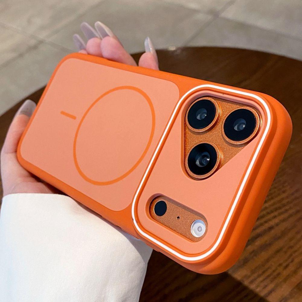 For Magsafe Silicone Case For iPhone Air 17 16 15 14 13 12 11 Pro Max 16 15 14 Plus Phone Case Color collision Shockproof Cover