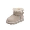 Kids Winter Snow Boots Boys Girls Warm Lined Ankle With Non-Slip Sole Genuine Leather Toddler Child Footwear