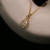 925 Sterling Silver Korean Version Simple Pavé Crystal Drop Pendant Clavicle Chain Necklace Women Plating 14k Gold Jewelry Gift