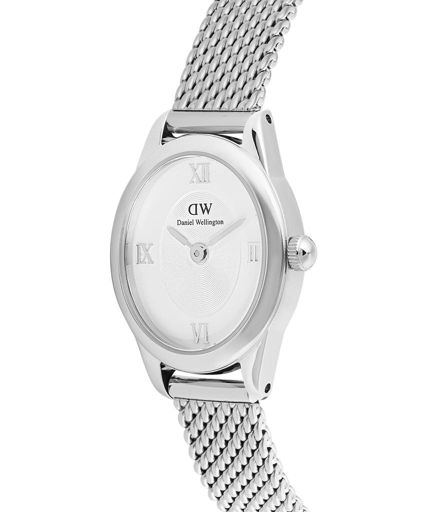 Danielwellingteon Ophellia Mini Silver Mesh Oval Women'S Daily Wristwatch