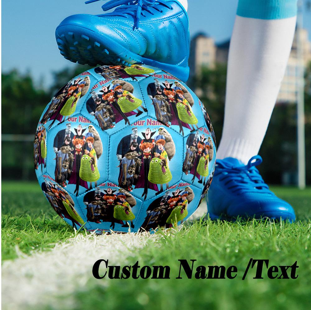 Custom Text Size 5 Soccer Ball, Standard Match Football For OutdoorHotel Transylvania