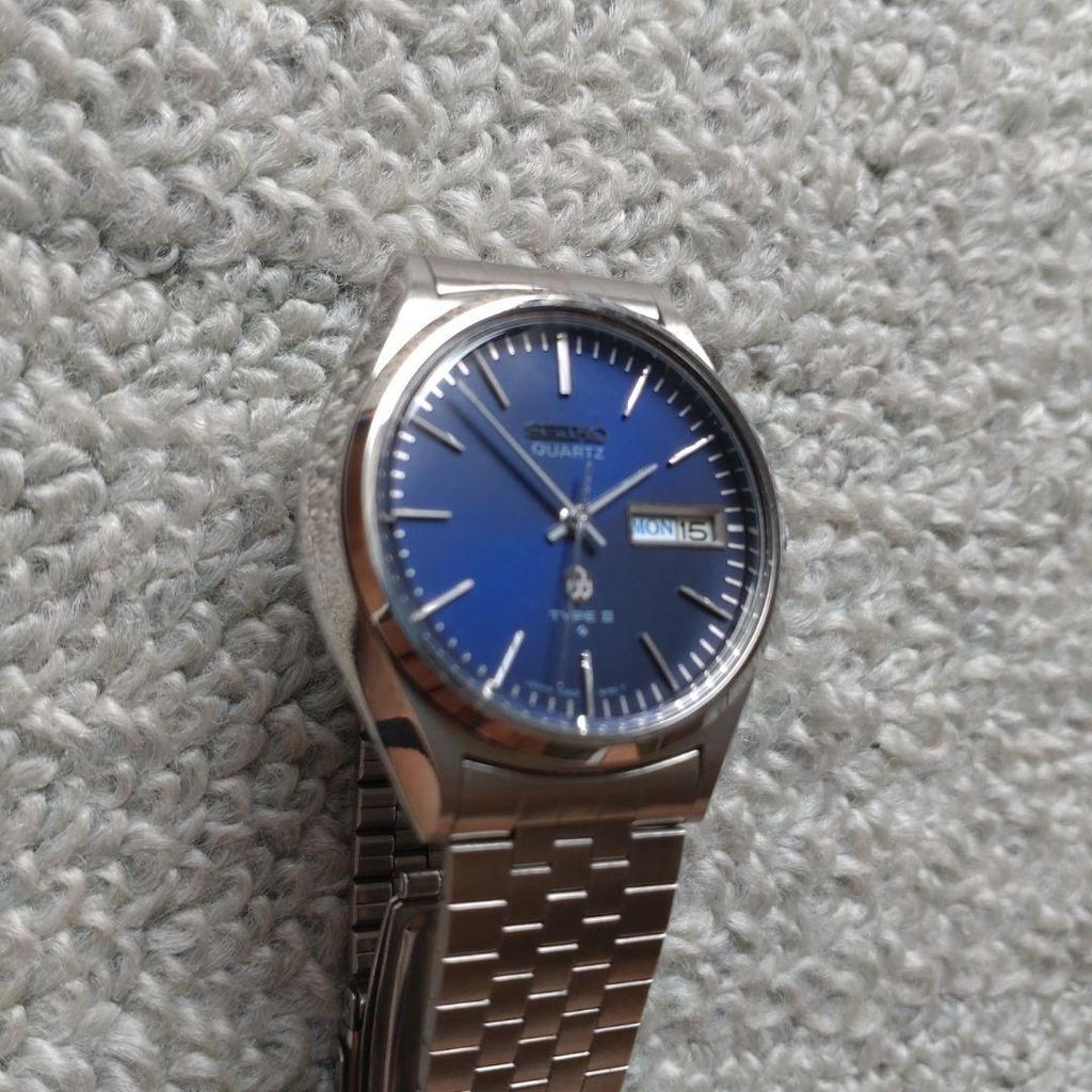 [USED] Seiko Quartz TYPE2 Blue Dial Used Fully Functional