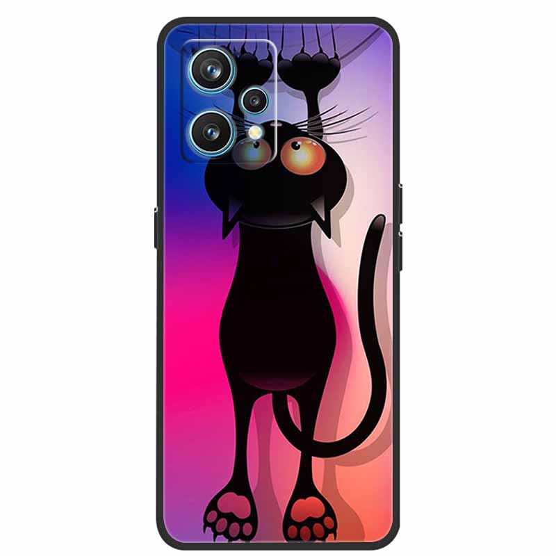 Чехол для Realme 9 RMX3521 Ударопрочный Мягкий силикон ТПУ Задняя крышка Для телефона Realme9 4G Чехлы Realme 9 6,4 дюйма Милый мультяшный чехол-сумка