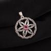 Pink Tourmaline Gemstone 925 Stamped Silver Jewelry Women Wedding Pendant 1.48" CP-29-15