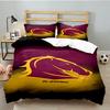 Brisbane Broncos 3PCS Bedding set,Ideal for 1pc Duvet Cover And 2pcs Pillowcases Perfect for Fan gift,Ideal for Bedroom, Dormitory