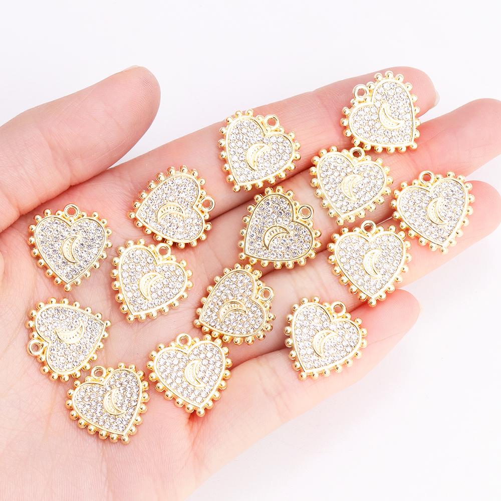 10Pcs Delicate Gold Color Zircon Flower Dragonfly Star Charms Pendants High Quality Diy Necklace Earrings Jewelry Accessories