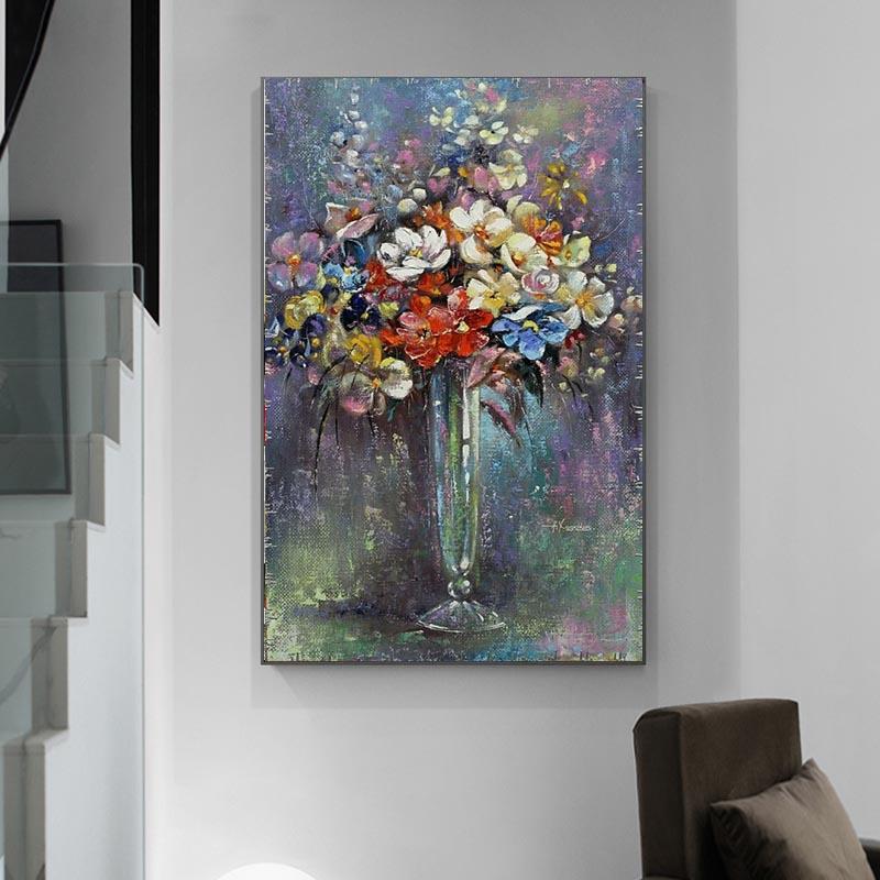 Abstract Watercolor Flowers Canvas Paintings Nordic Posters and Prints Wall Art Pictures for Living Room Home Decor No Frame